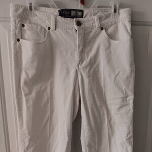 Izod Just Right Boot Cut Corduroy Pants White Size 6